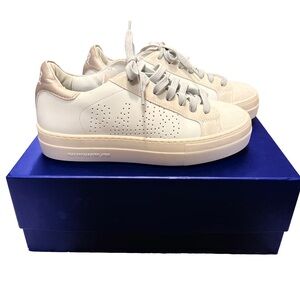 P448 Thea Platform Sneakers Inux Champagne Size 36 EU 6 US